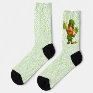 Cute/whimsical leprechaun Saint Patrick's Day Socks