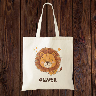 Cute Whimsical Lion Tote Bag