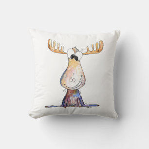 Cute Whimsical Moose Cushion