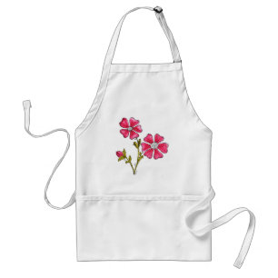 Cute Whimsical Pink Flowers Standard Apron