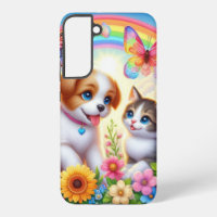 Cute/whimsical puppy/kitten rainbow