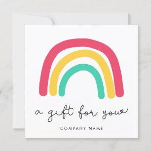 Cute whimsical Rainbow gift certificate