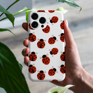 Cute Whimsical Red Ladybug Polka Dot Pattern iPhone 11 Case