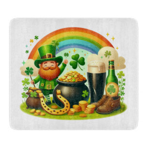 Cute, whimsical Saint Patrick's Day Cutting Board