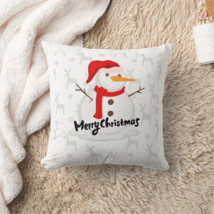 Cute Whimsical Santa Christmas family cushion