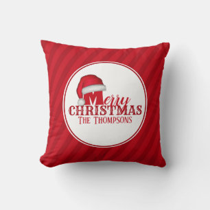 Cute Whimsical Santa Claus Trendy Holiday Cushion