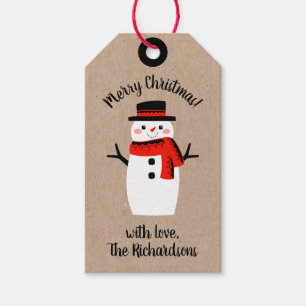 Cute Whimsical Snowman Gift Tags