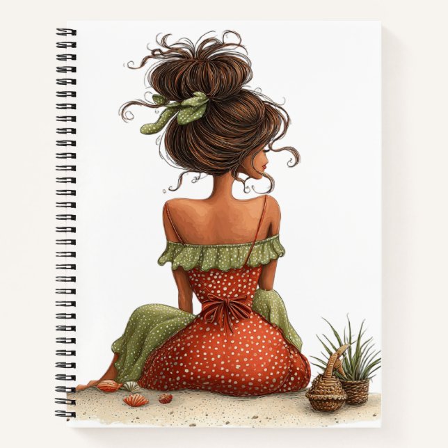 CUTE WHIMSICAL SUMMER THEMED GIRL NOTEBOOK (Front)