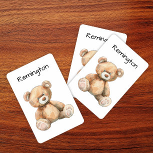 Cute Whimsical Teddy Bear Unicorn Playing Cards