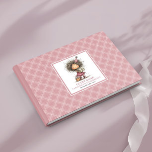 Cute whimsical toddler girl 8th birthday guest book