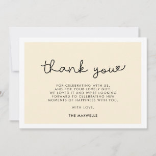 Cute whimsical typography Baby shower Thank You Card