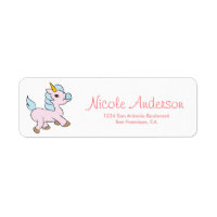 Cute Whimsical Unicorn Return Address