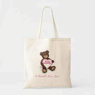 Cute Whimsical Valentine's Day Teddy Bear  Tote Bag