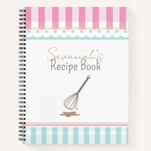 Cute Whimsical Whisk Bakery Recipe Book