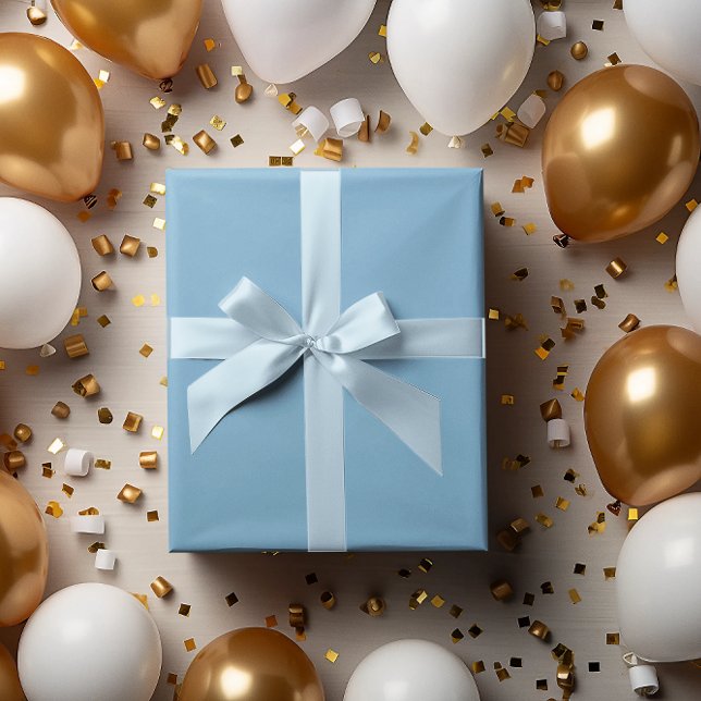 Cute Whimsy Blue Blue Wrapping Paper Roll (Creator Uploaded)