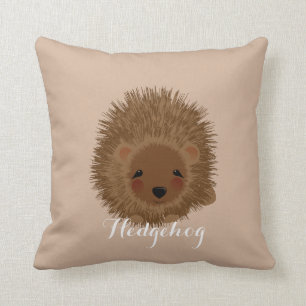 Cute Whimsy Little Hedgehog Illustration Cushion