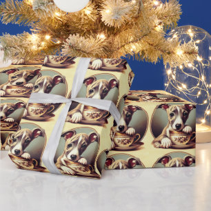 Cute Whippet Puppy Wrapping Paper