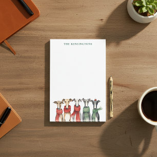 Cute Whippets and Greyhound Dogs in Scarves Post-it Notes