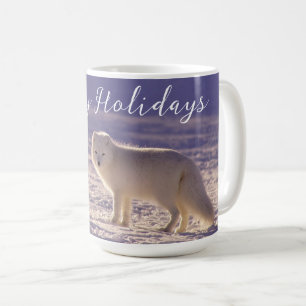 Cute White Arctic Fox Snow Winter Photography Coffee Mug