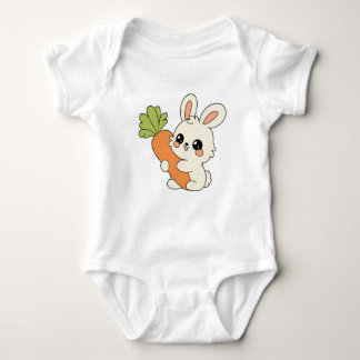 Cute White Baby Romper Bodysuit