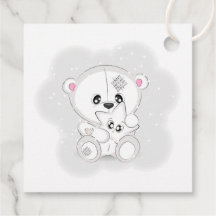Cute White Bear Holding Star