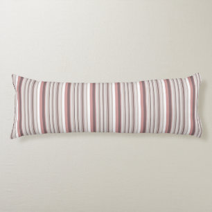 Cute white brown stripes body cushion