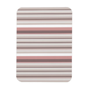 Cute white brown stripes magnet
