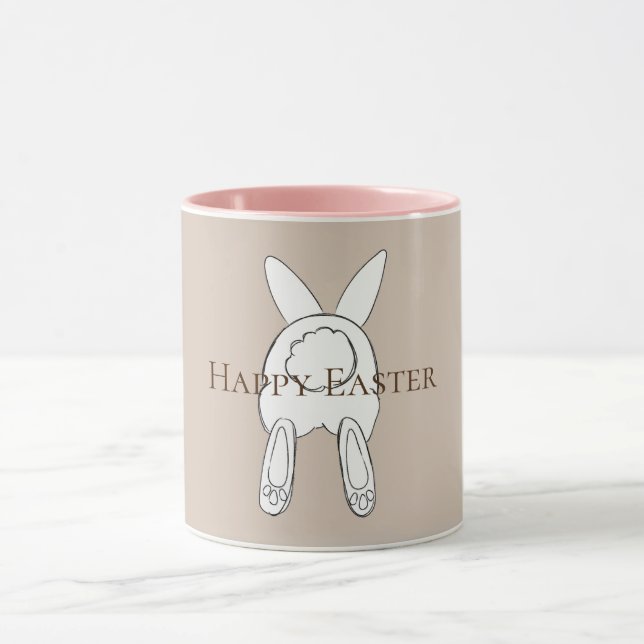 Cute White Bunny  Mug (Center)