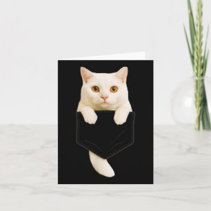 Cute White Cat Cket Funny Cat Mom Cat Dad Cat Love Card