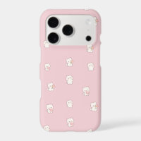 Cute White Cat Pattern – Kawaii Hearts & Flowers