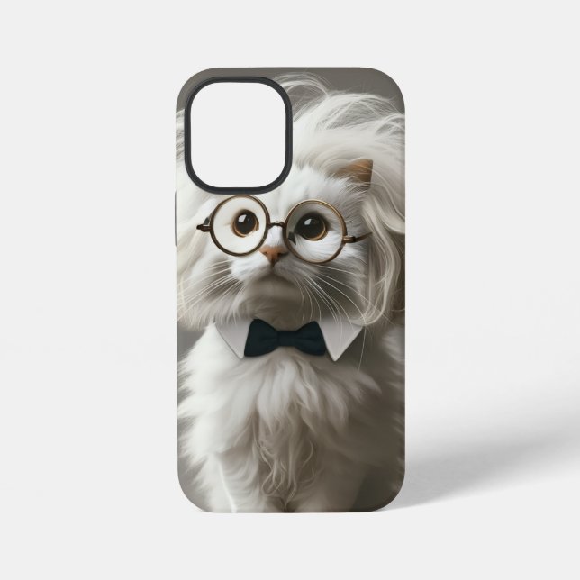  Cute  White Cat  – Personalised iPhone Case (Back)