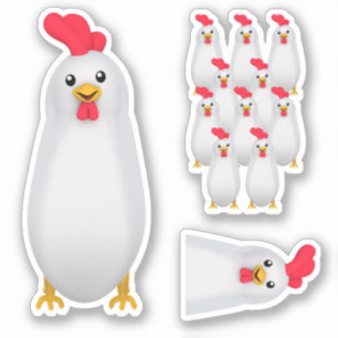 Cute White Chicken / Rooster