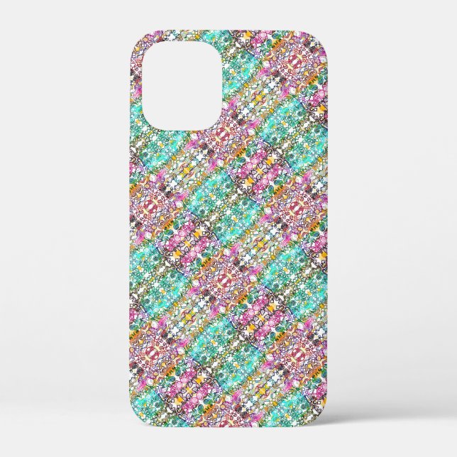 Cute white colourful flowers  Case-Mate iPhone cas Case (Back)