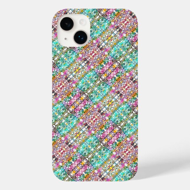 Cute white colourful flowers  Case-Mate iPhone cas Case (Back)