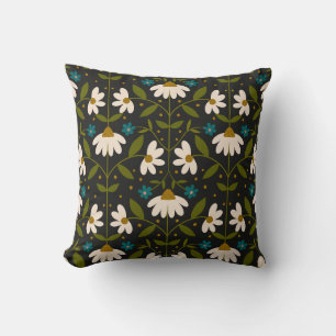 Cute white daisy pattern cushion