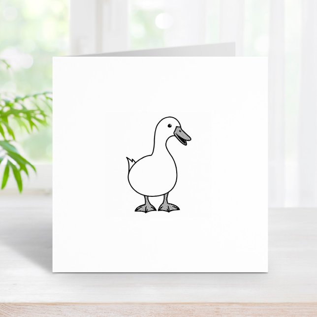 Cute White Duck Goose 2 Rubber Stamp (Creator Uploaded)