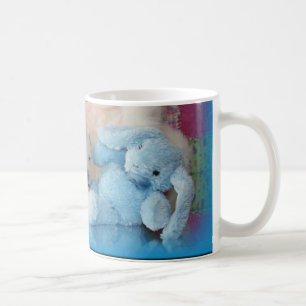 Cute White Easter Puppy Dog & Bunny Friends Coffee Mug