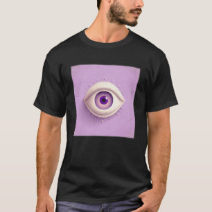 Cute White Eye Illustration Pastel Colour Women Me T-Shirt