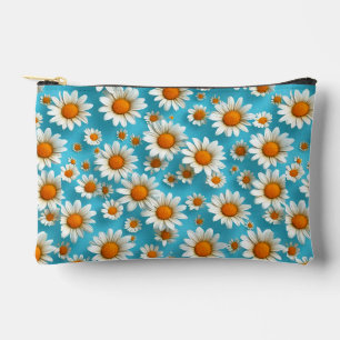 Cute White flowers Accessory Pouch