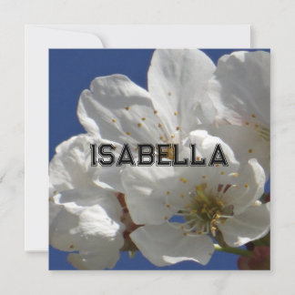 Cute White Flowers Folded Greeting Card