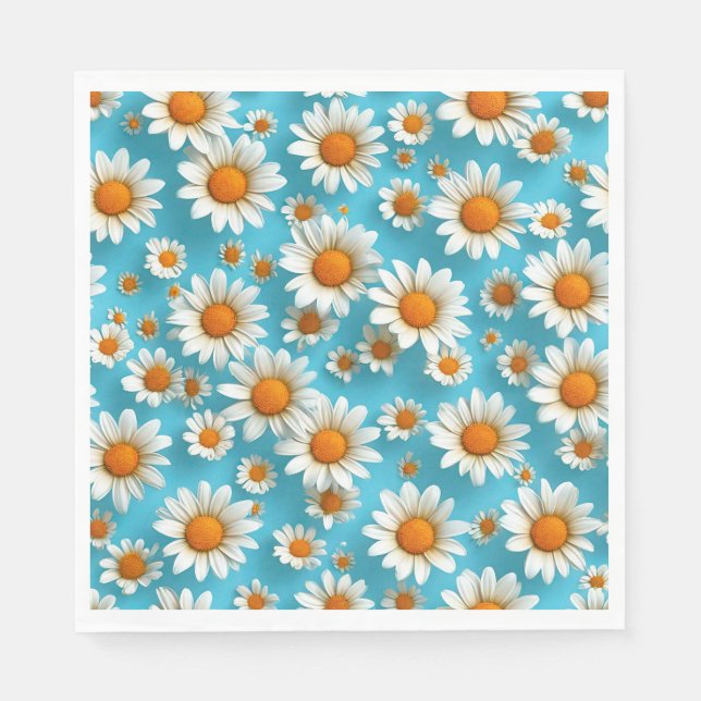 Cute White flowers Napkin (Front)