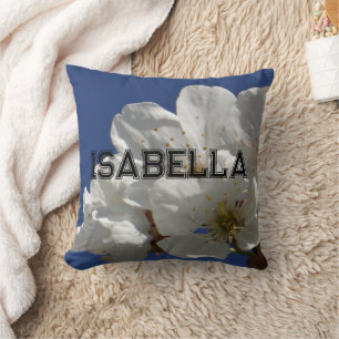 Cute White Flowers Throw Pillow