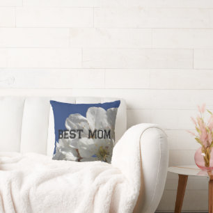 Cute White Flowers Throw Pillow
