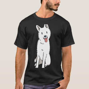 Cute White German Shepherd  American Canadian Dog  T-Shirt