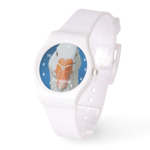 Cute White Goose Farm Animal Personalised Watch
