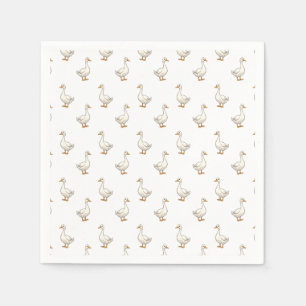 Cute White Goose Pattern Napkin