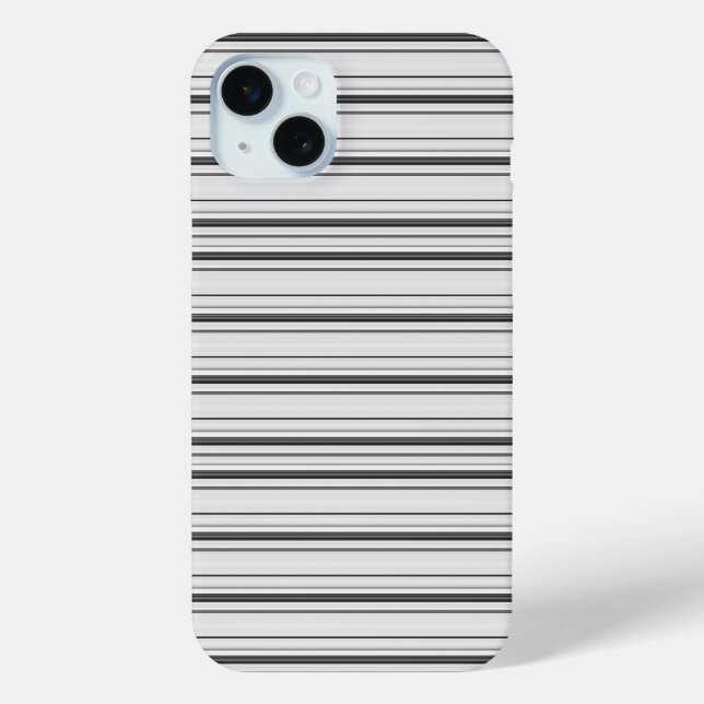 Cute white grey stripes Case-Mate iPhone case (Back)