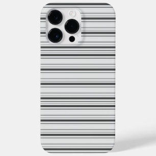 Cute white grey stripes Case-Mate iPhone 14 pro max case
