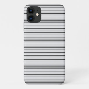 Cute white grey stripes iPhone 11 case