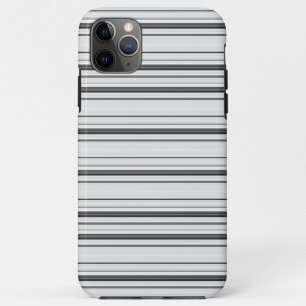 Cute white grey stripes iPhone 11 pro max case